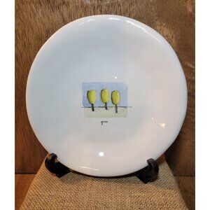 Vintage Rae Dunn Designed Pottery Barn 8 Inch Plate "Grow"